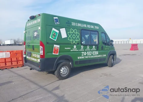 2019 Ram Promaster 1500 High Roof 136 Wb из США, поврежденный, VIN 3C6TRVBGXKE528351